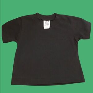 Classic Black Kids T‑Shirt by Kitty Kats. Made in USA. 100% Cotton. Size 6 mo.